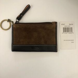 Coach mini skinny ID case in suede